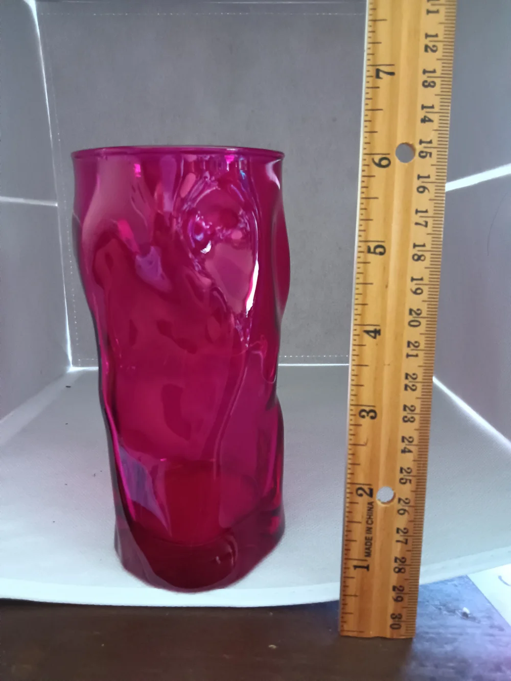 Colorful Crinkled Glass Tumbler Set - Teal and Fuchsia